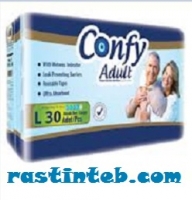 پوشک بزرگسال چسبی کانفی confy سایز لارج 30تایی 